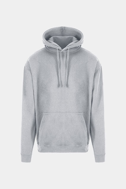 Heather Grey Regular Fit Cotton Hoodie