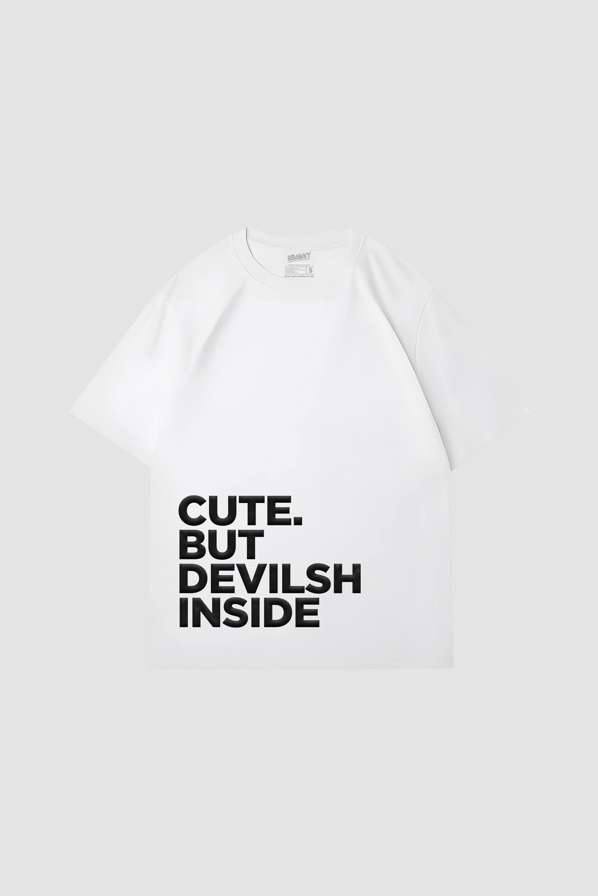 Oversized cute devilsh Tee - Puff Print