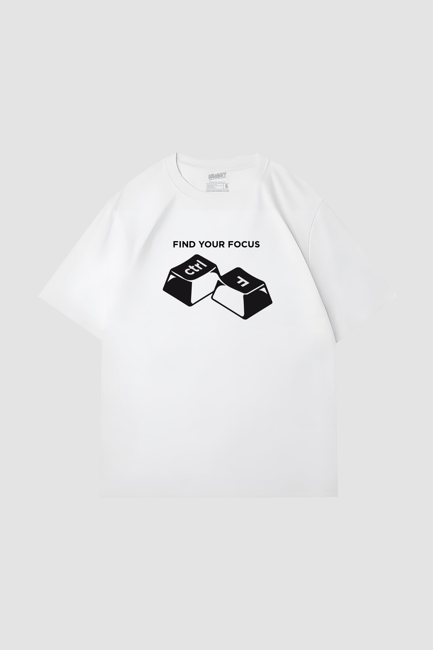 Oversized CTRL F Tee - 3D Raised Print