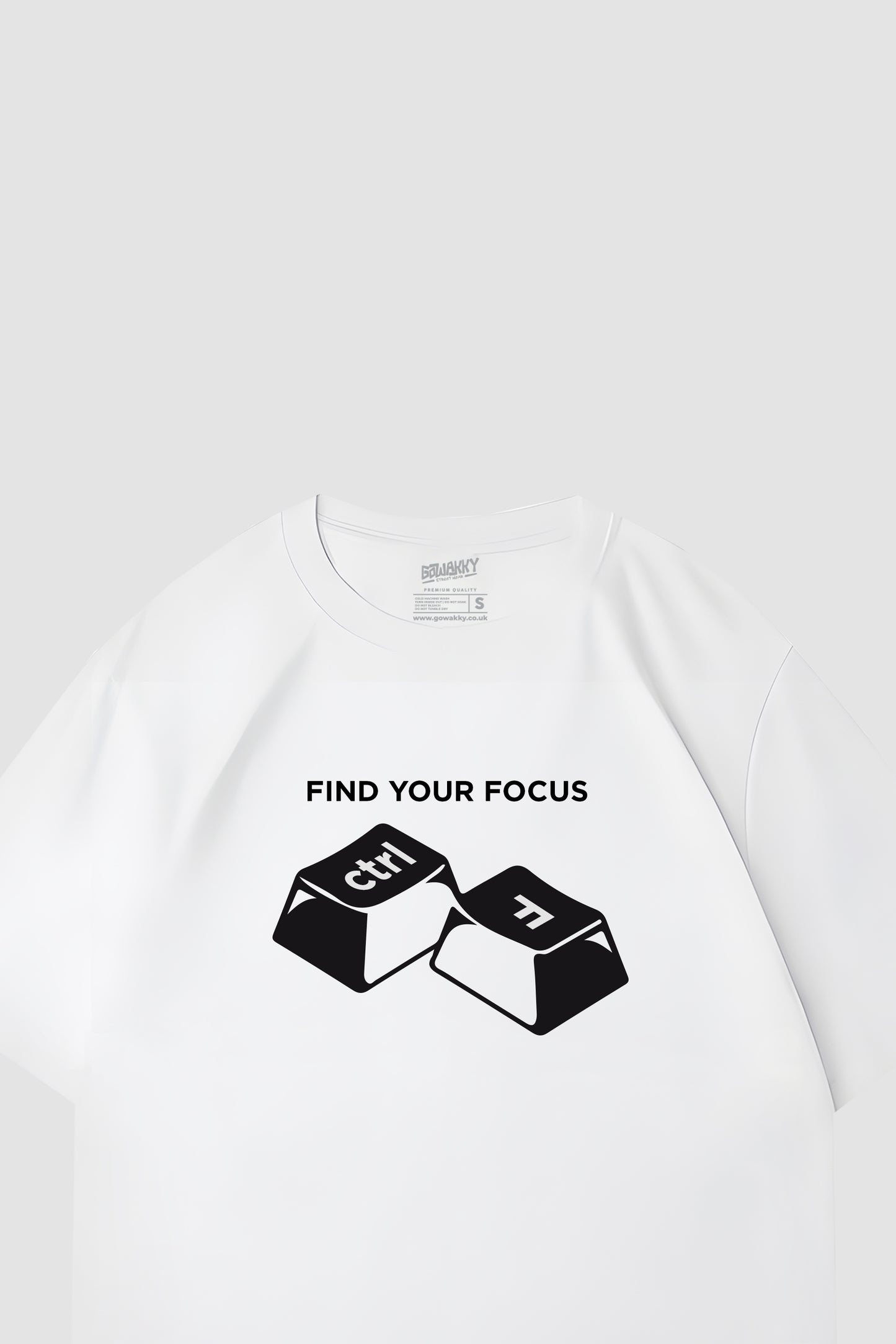 Oversized CTRL F Tee - 3D Raised Print