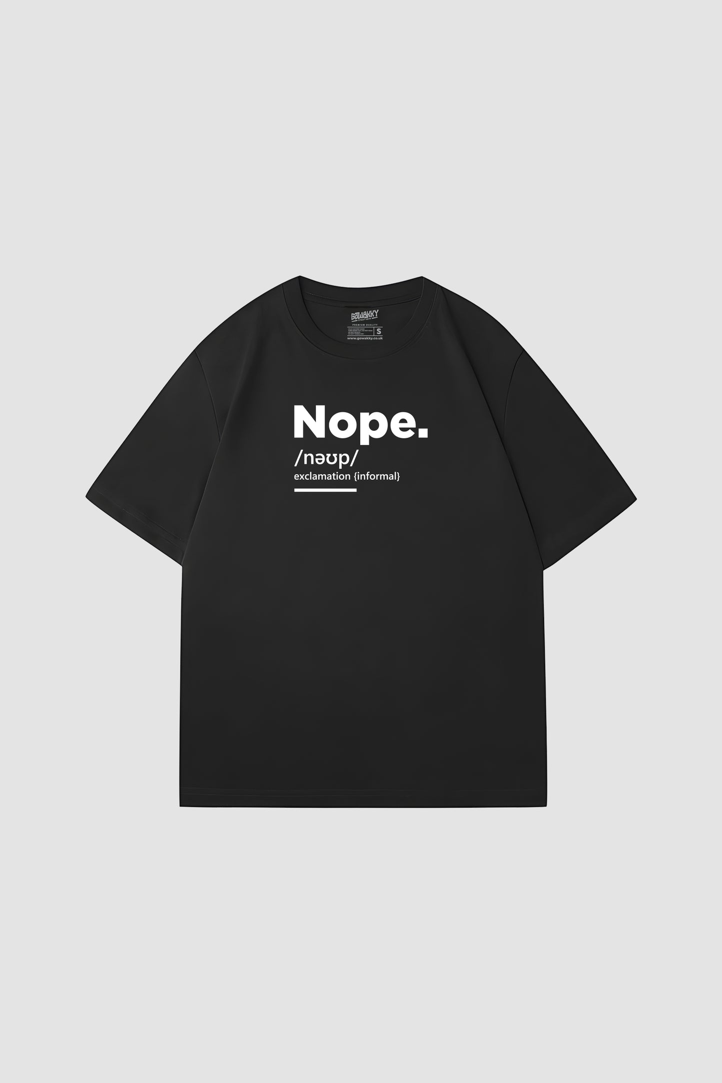 Oversized NOPE Tee - Puff Print