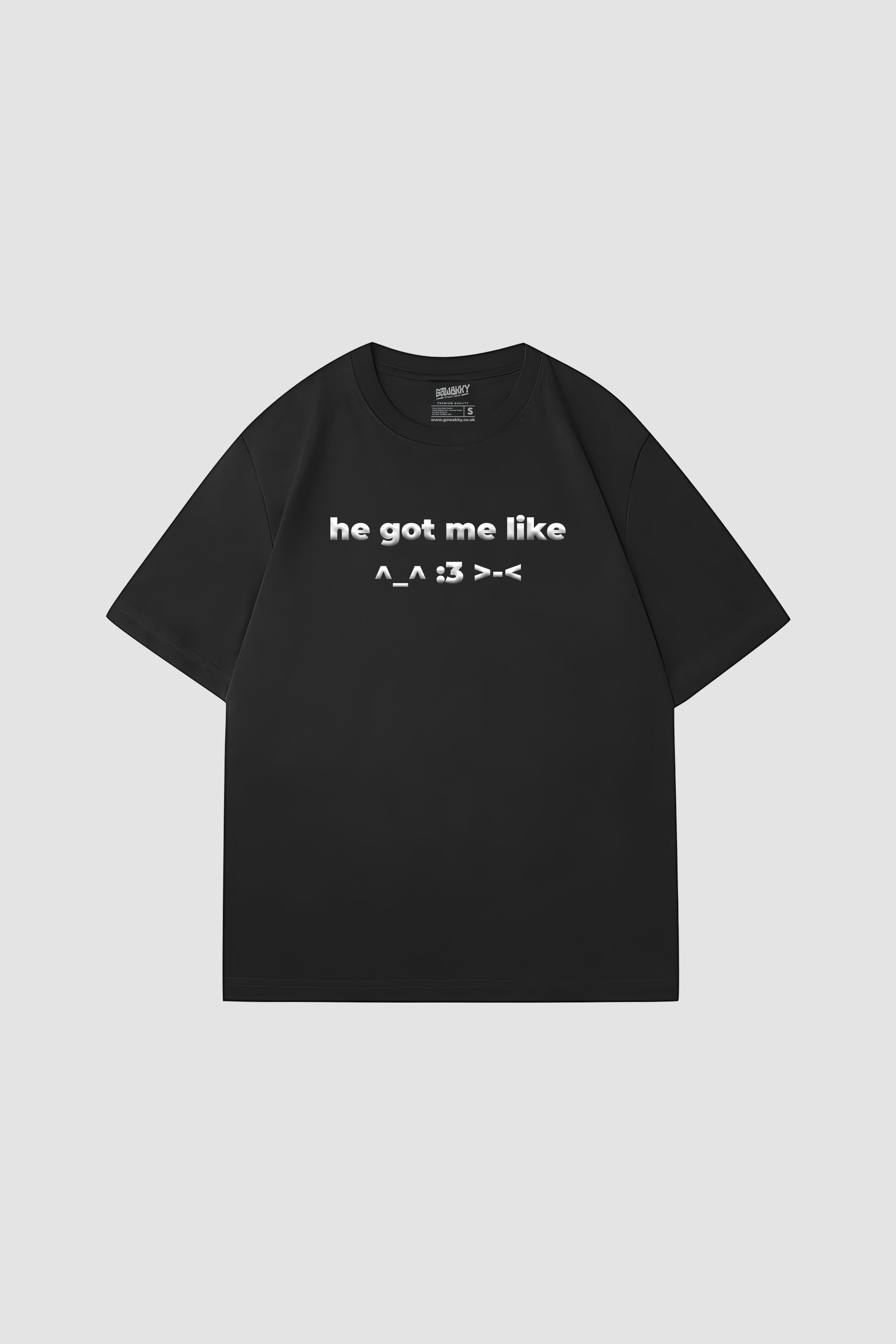 Oversized he got me like Tee - Puff Print