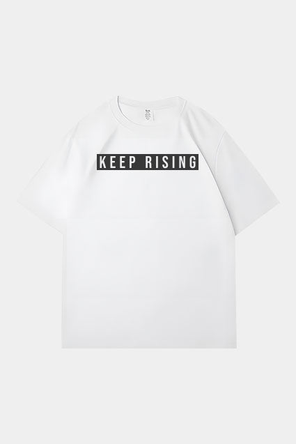 Oversized Keep Rising Raised Logo T-Shirt