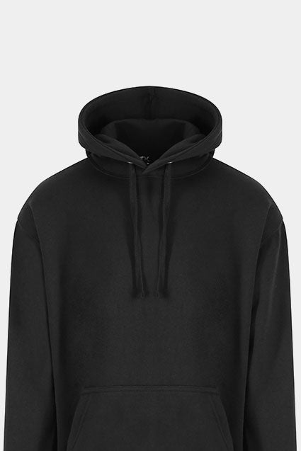 Black Regular Fit Cotton Hoodie