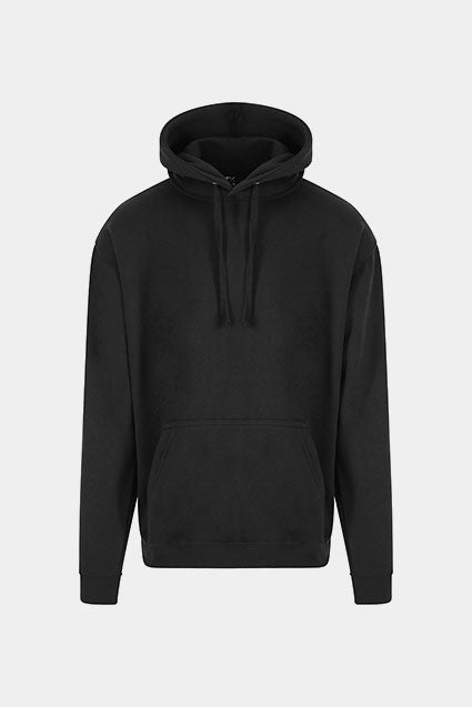 Black Regular Fit Cotton Hoodie