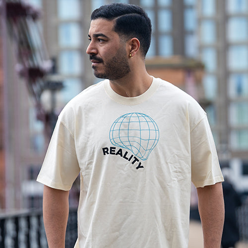 Oversized Reality Graphic T-Shirt